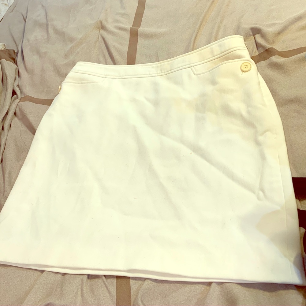Talbots cream work skirt